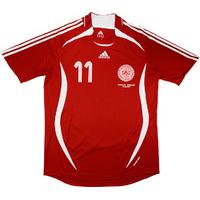 2007 Denmark Match Issue Home Shirt #11 (Rommedahl) v Germany