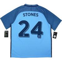 2016-17 Manchester City Home Shirt Stones #24 *w/Tags* XL