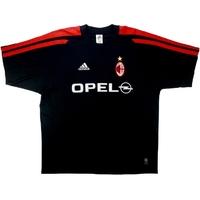 2001 02 ac milan adidas training shirt very good lxl