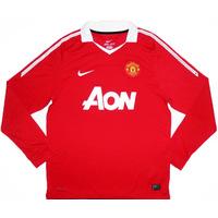 2010-11 Manchester United Home L/S Shirt (Excellent) S