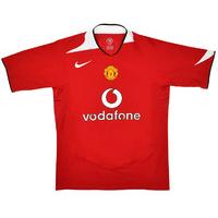 2004-06 Manchester United Home Shirt (Very Good) L