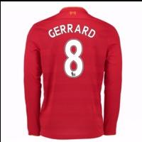 2016-17 Liverpool Home Long Sleeve Shirt (Gerrard 8) - Kids