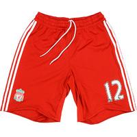 2008-09 Liverpool Match Issue Home Shorts #12 (Fábio Aurélio) L