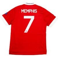 2015 16 manchester united home champions league shirt memphis 7 as new ...