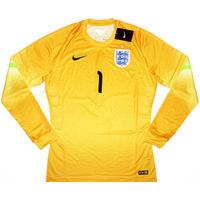 2014-15 England Player Issue GK Home Shirt #1 *w/Tags* L