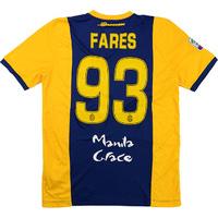 2014-15 Hellas Verona Match Issue Home Shirt Fares #93 (Very Good) M