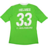 2012-13 Wolfsburg Match Issue Home Shirt Helmes #33