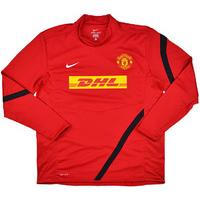 2011-12 Manchester United Player Issue Midlayer Training Top (Very Good) XL