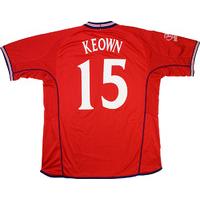 2002 england player issue world cup away shirt keown 15 wtags xl