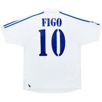 2001 real madrid home shirt figo 10 excellent l