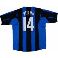 2004 05 inter milan home shirt veron 14 excellent xxl