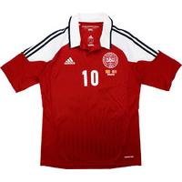 2013 Denmark Match Issue Home Shirt Rommedahl #10 (v Macedonia)