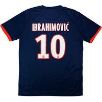 2013-14 Paris Saint-Germain Champions Home Shirt Ibrahimovi? #10 (Excellent) XXL