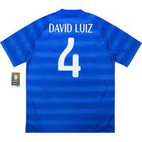 2014-15 Brazil Away Shirt David Luiz #4 *w/Tags*