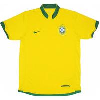 2006-08 Brazil Home Shirt (Excellent) M.Boys