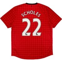 2012-13 Manchester United Home Shirt Scholes #22 *w/Tags* XXL