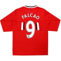 2014-15 Manchester United Home L/S Shirt Falcao #9 *w/Tags* L.Boys