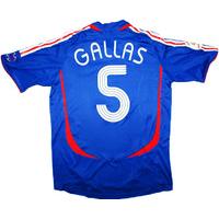 2007 France Match Worn Home Shirt Gallas #5 (v Georgia)