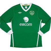 2010-11 Ireland Home L/S Shirt (Very Good) L