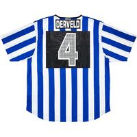 2002-03 OB Odense Match Issue UEFA Cup Home Shirt Derveld #4