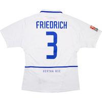 2002-03 Hertha Berlin Away Shirt Friedrich #3 (Very Good) M