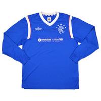 2011-12 Rangers Match Issue Home L/S Shirt #4