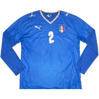 2007-08 Italy Match Issue Home L/S Shirt #2