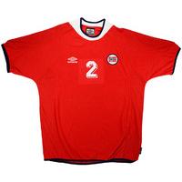 2000 norway match worn home shirt 2 bergdlmo v finland