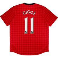 2012 13 manchester united home shirt giggs 11 excellent m