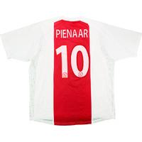 2002 03 ajax match worn home shirt pienaar 10 v heerenveen