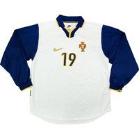 2000 Portugal Match Issue Away L/S Shirt #19 (Belgium)