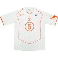 2004 holland match issue away shirt bouma 5 v france