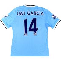 2013-14 Manchester City Match Issue Home Shirt Javi Garcia #14