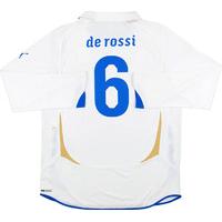 2010-12 Italy Player Issue Away L/S Shirt De Rossi #6 *w/Tags* S