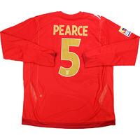 2006 08 england match issue u17 world cup away ls shirt pearce 5 xl