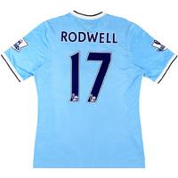 2013-14 Manchester City Match Issue Home Shirt Rodwell #17