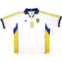 2000-02 Sweden Match Issue Away Shirt #8