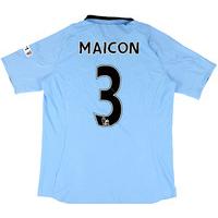 2012-13 Manchester City Match Issue FA Cup Home Shirt Maicon #3