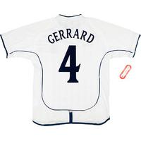 2002 England Player Issue Home \'v Holland\' Shirt Gerrard #4 *w/Tags* M