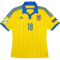 2015 Ukraine Under 19\'s European Championship Match Issue Home Shirt #18