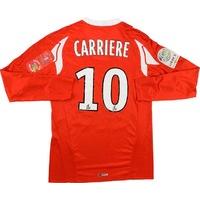 2008-09 Dijon FCO Match Issue Home Signed L/S Shirt Carriere #10