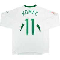 2007 Slovenia Match Worn Home L/S Shirt Komac #11 (v Holland)