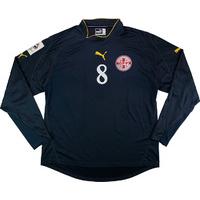 2005 Georgia Match Worn Away L/S Shirt #8 (Gakhokidze) v Denmark