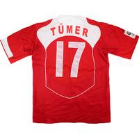 2005 Turkey Match Worn Home Shirt Tümer #17 (v Denmark)
