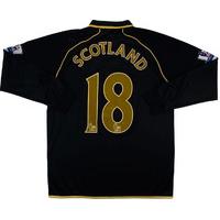 2010-11 Wigan Match Issue Away L/S Shirt Scotland #18 L
