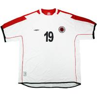 2005 albania match worn away shirt osmani 19 v denmark