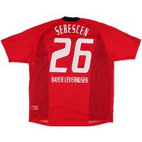 2002-03 Bayer Leverkusen Match Issue Home Shirt Sebescen #26
