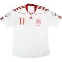 2010 Denmark Match Issue Away Shirt #11 (Rommedahl) v Austria