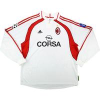 2000-01 AC Milan Match Issue Champions League Away L/S Shirt Comandini #9 (v PSG)