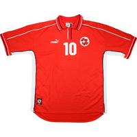 2000 switzerland match worn home shirt 10 sforza v germany